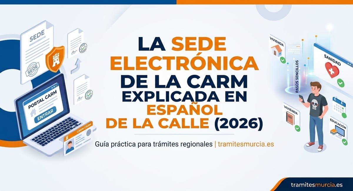 Sede Electrónica de la CARM explicada paso a paso para trámites en Murcia